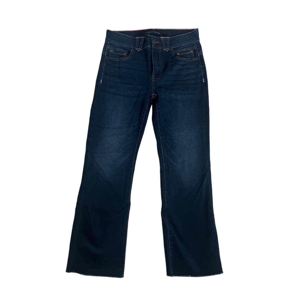 Tommy Hilfiger Dark Wash Low Rise Straight Leg Crop Jeans Womens Size 4 90s Y2K
